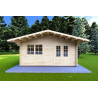 Casa de madera para jardín MARTA 5x5 , 40mm, vista frontal