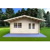 Casa de madera para jardín MARTA 5x5 , 40mm, vista frontal
