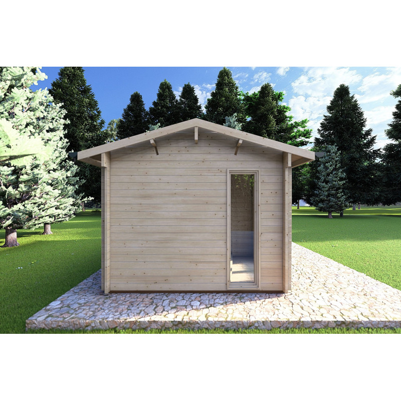 Casita de jardín ZAIRA 5.7x3, 40mm, lado izquierdo