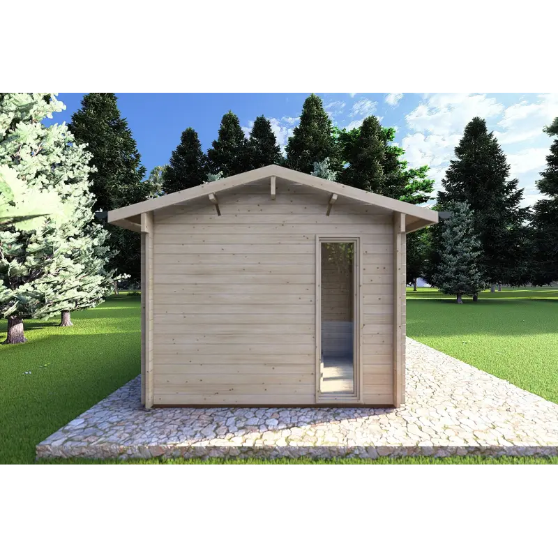 Casita de jardín ZAIRA 5.7x3, 40mm, lado izquierdo