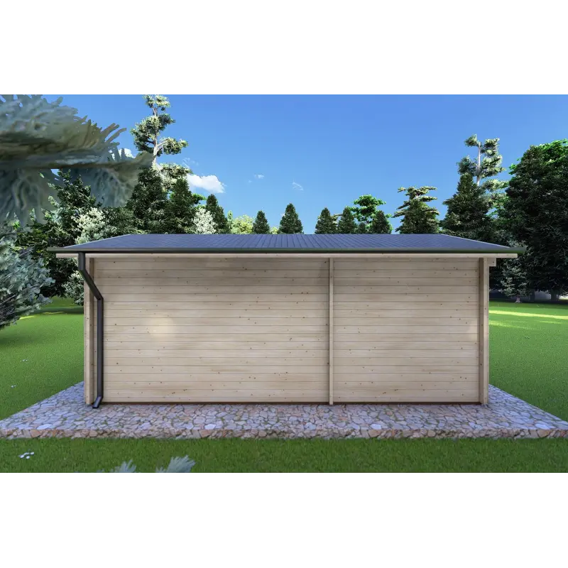 Casita de jardín ZAIRA 5.7x3, 40mm, parte trasera