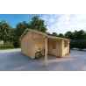 Garaje de madera 30 m², 40mm, frente lado derecho