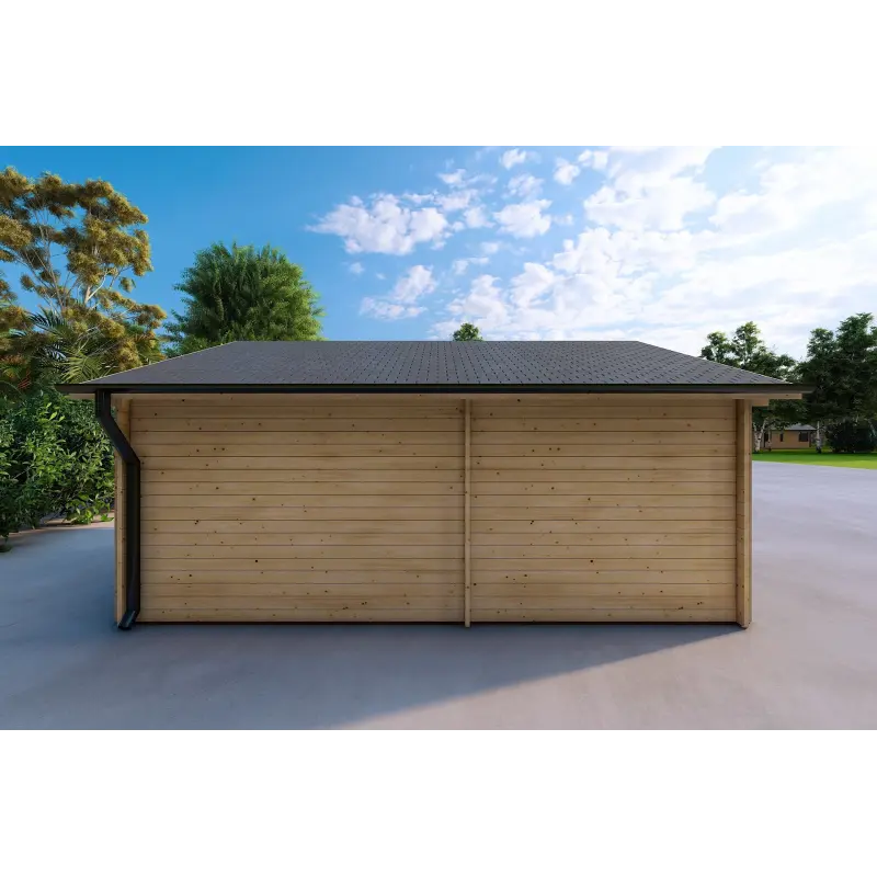 Garaje de madera 30 m², 40mm, lado izquierdo