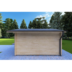 Cobertizo de madera BENEDETTA 4x4, 40mm, lado derecho