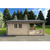 Casa de madera para jardín MELISSA 4x6, 40mm, lado izquierdo