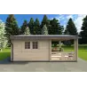 Casa de madera para jardín MELISSA 4x6, 40mm, lado izquierdo
