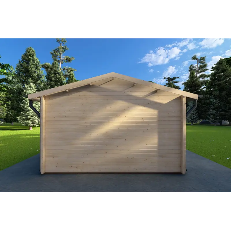 Casa de madera para jardín MELISSA 4x6, 40mm, parte trasera