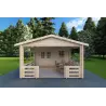 Casa de madera para jardín MELISSA 4x6, 40mm, vista frontal