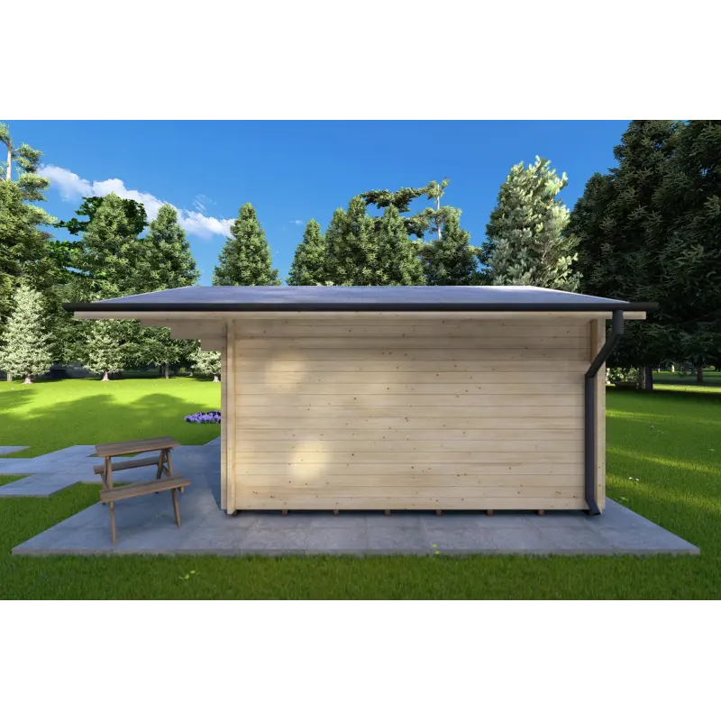Cobertizo de madera MARGHERITA 3.8x3.8, 40mm, lado derecho