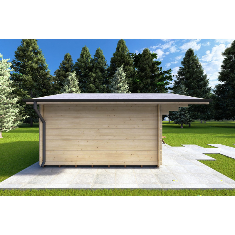 Cobertizo de madera MARGHERITA 3.8x3.8, 40mm, lado izquierdo