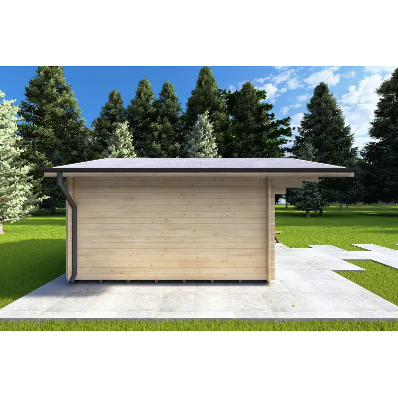 Cobertizo de madera MARGHERITA 3.8x3.8, 40mm, lado izquierdo