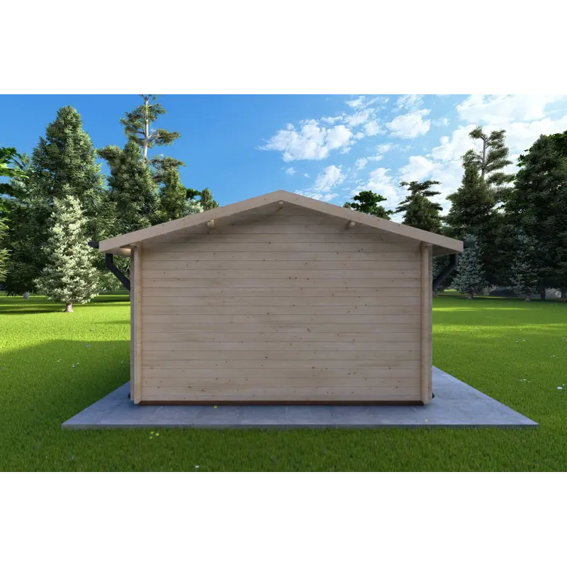 Cobertizo de madera MARGHERITA 3.8x3.8, 40mm, parte trasera