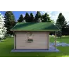 Casa de madera para jardín LALLA 4.5x3, 40mm, lado izquierdo