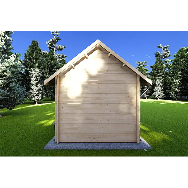 Casa de madera para jardín LALLA 4.5x3, 40mm, parte trasera