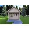 Casa de madera para jardín LALLA 4.5x3, 40mm, vista frontal
