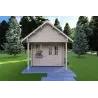 Casa de madera para jardín LALLA 4.5x3, 40mm, vista frontal