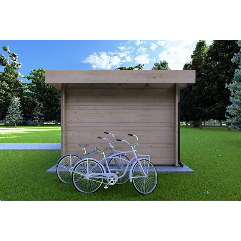 Casita de madera JENNIFER 4.5x3, 40mm, lado derecho