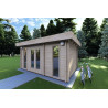 Casita de madera JENNIFER 4.5x3, 40mm, frente lado derecho
