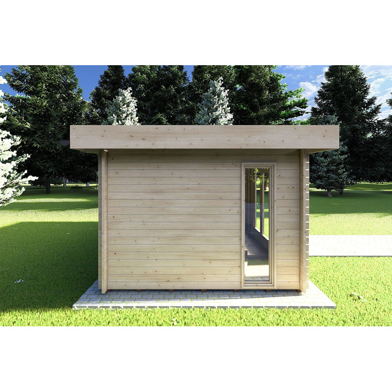 Casita de madera JENNIFER 4.5x3, 40mm, lado izquierdo