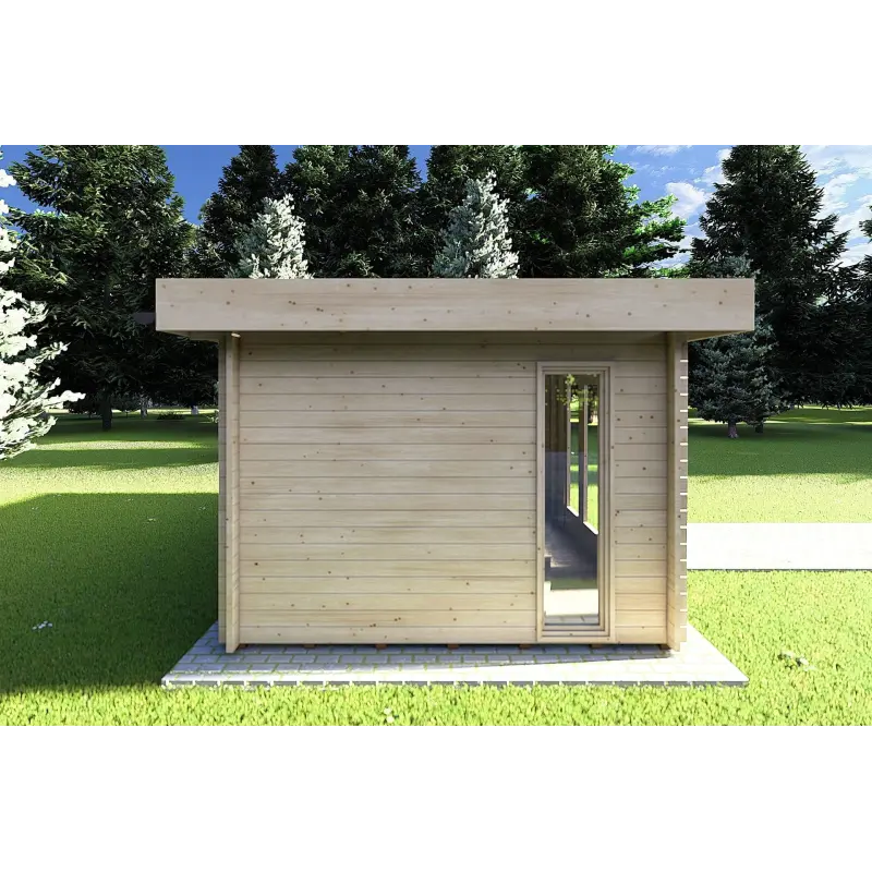 Casita de madera JENNIFER 4.5x3, 40mm, lado izquierdo