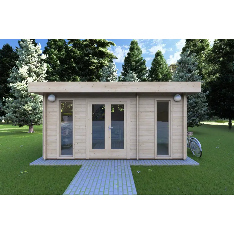 Casita de madera JENNIFER 4.5x3, 40mm, vista frontal