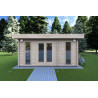 Casita de madera JENNIFER 4.5x3, 40mm, vista frontal