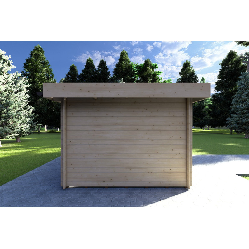 Cobertizo de madera SVEVA 5x3, 40mm, lado izquierdo
