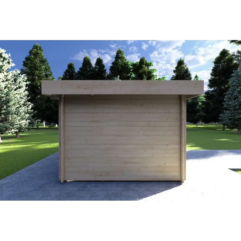 Cobertizo de madera SVEVA 5x3, 40mm, lado izquierdo