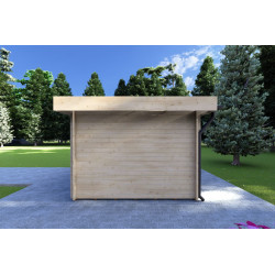 Cobertizo de madera SVEVA 5x3, 40mm, lado derecho