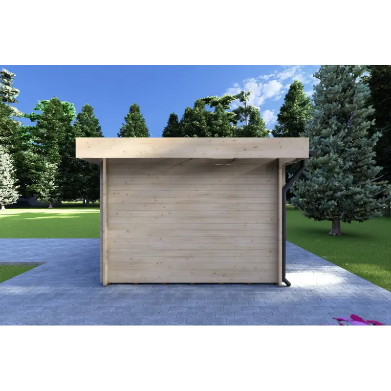 Cobertizo de madera SVEVA 5x3, 40mm, lado derecho