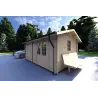 Casita de madera LUNA 5x3, 40mm, frente lado derecho