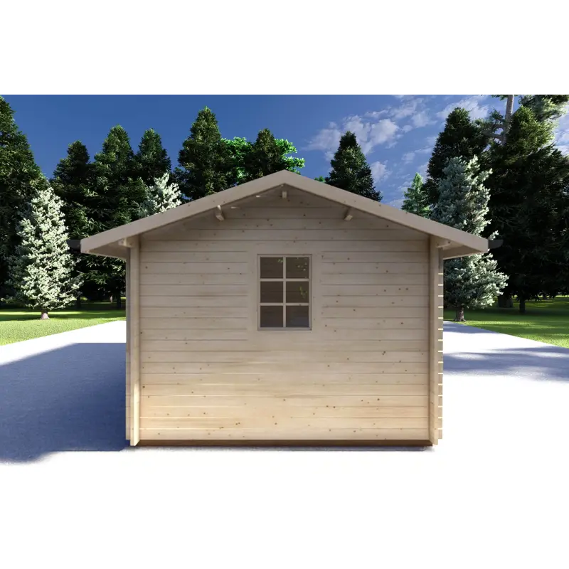 Casita de madera LUNA 5x3, 40mm, lado izquierdo
