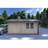 Casita de madera LUNA 5x3, 40mm, vista frontal