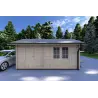 Casita de madera LUNA 5x3, 40mm, vista frontal