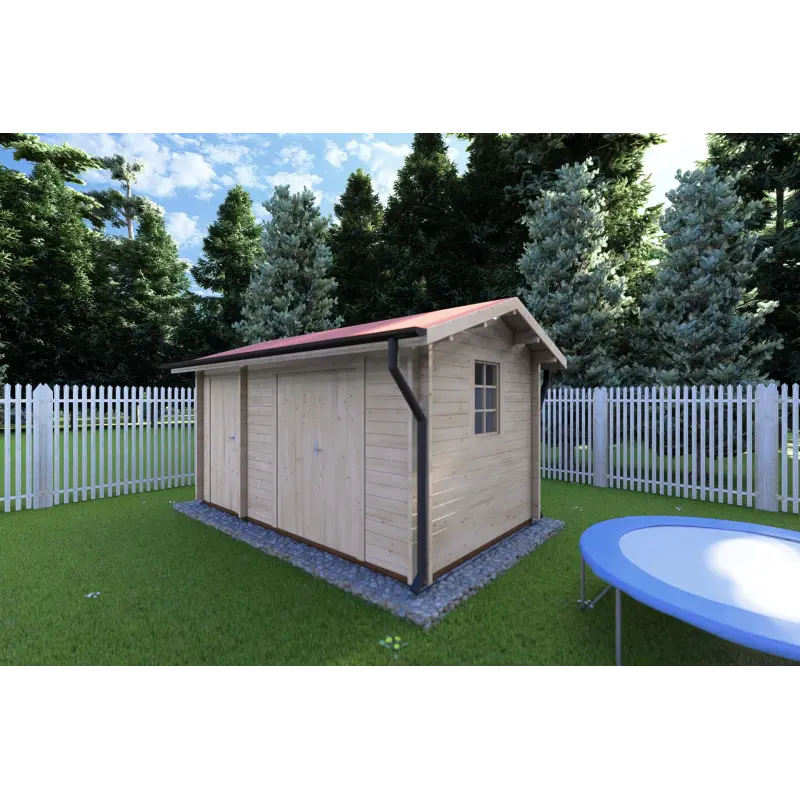 Casa de madera para jardín BETTA 4x2.5, 40mm, frente lado derecho