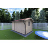 Casa de madera para jardín BETTA 4x2.5, 40mm, frente lado derecho