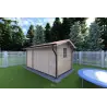 Casa de madera para jardín BETTA 4x2.5, 40mm, frente lado derecho