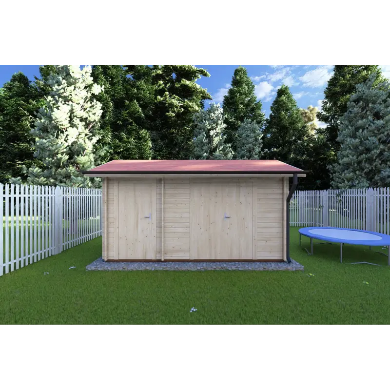 Casa de madera para jardín BETTA 4x2.5, 40mm, vista frontal