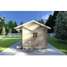 Casita de madera ROSA 5x3.5, 40mm, lado derecho