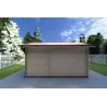 Casita de madera ROSA 5x3.5, 40mm, parte trasera