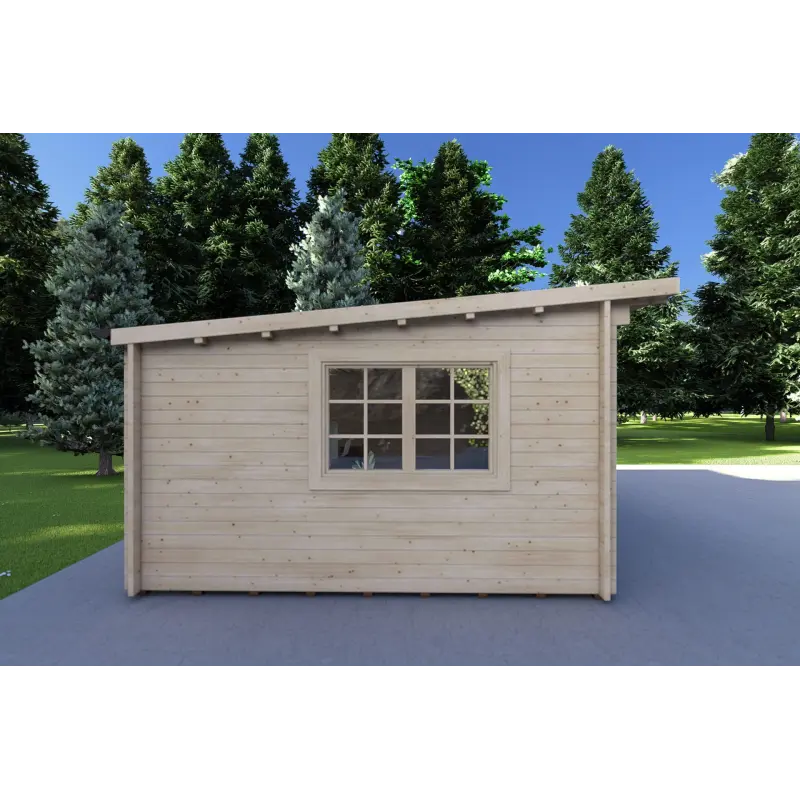 Cobertizo de madera DESY 5x4, 40mm, lado izquierdo
