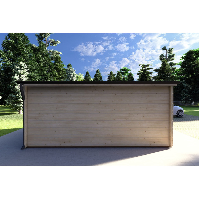 Cobertizo de madera DESY 5x4, 40mm, parte trasera