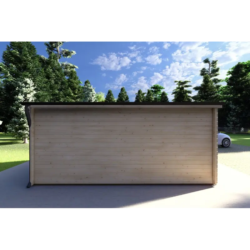 Cobertizo de madera DESY 5x4, 40mm, parte trasera