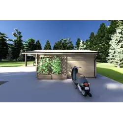 Casa de madera para jardín ARIANNA 4x5, 40mm, lado derecho