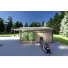 Casa de madera para jardín ARIANNA 4x5, 40mm, lado derecho