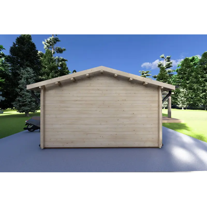 Casa de madera para jardín ARIANNA 4x5, 40mm, parte trasera