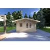 Casa de madera para jardín ARIANNA 4x5, 40mm, vista frontal