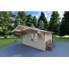 Casita de madera AUDREY 4x4, 40mm, frente lado derecho