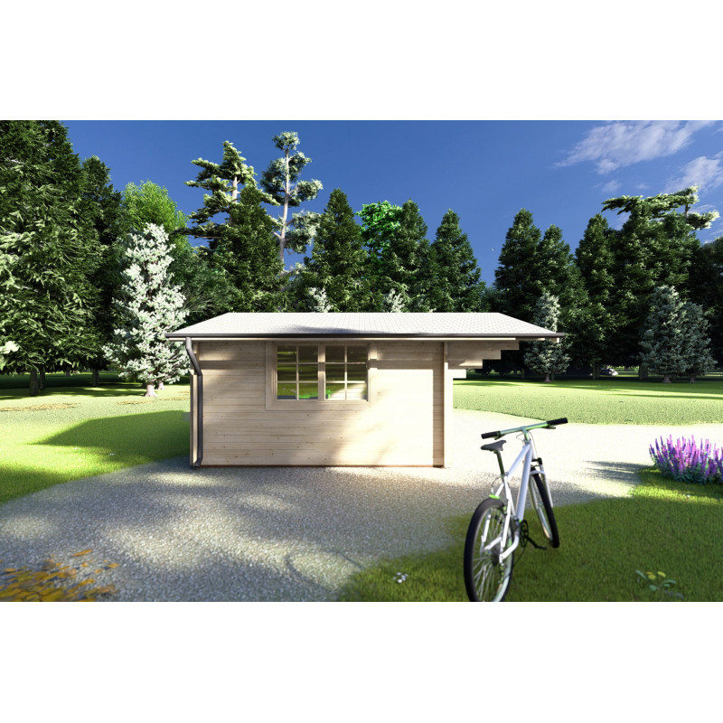 Casita de madera AUDREY 4x4, 40mm, lado izquierdo
