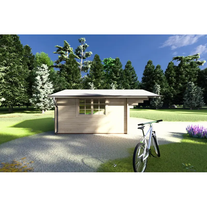 Casita de madera AUDREY 4x4, 40mm, lado izquierdo